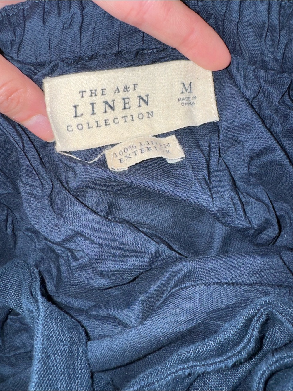 Abercrombie and Fitch Premium Linen Bow Back Maxi Dress - Picture 10 of 11